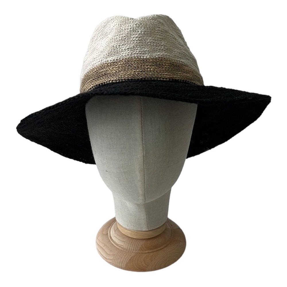 Anthropologie Wyeth Color-Block Rancher Hat, White/Tan/Black, OS